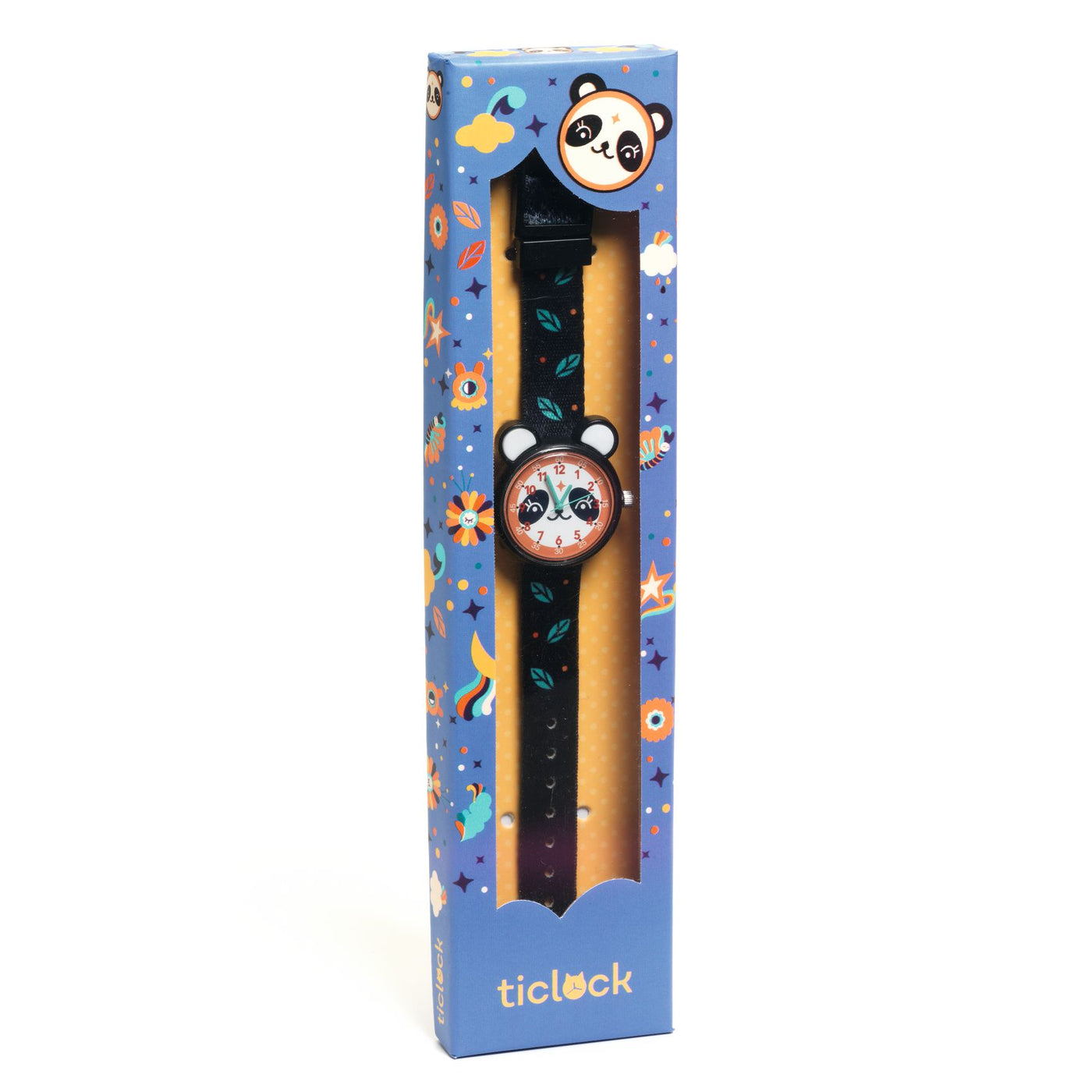 Reloj De Aprendizaje Djeco Con Esfera Ilustrada Y Pulsera Colorida – Movimiento Japonés Miyota 2035, Silencioso, Ideal Para Niños