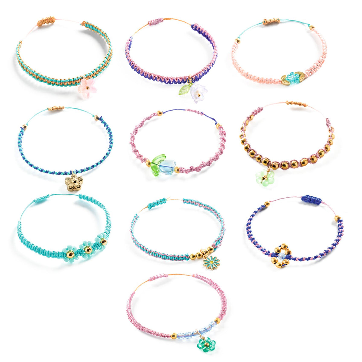 Djeco Macrame Bracelets to Make - Blue DJ00036