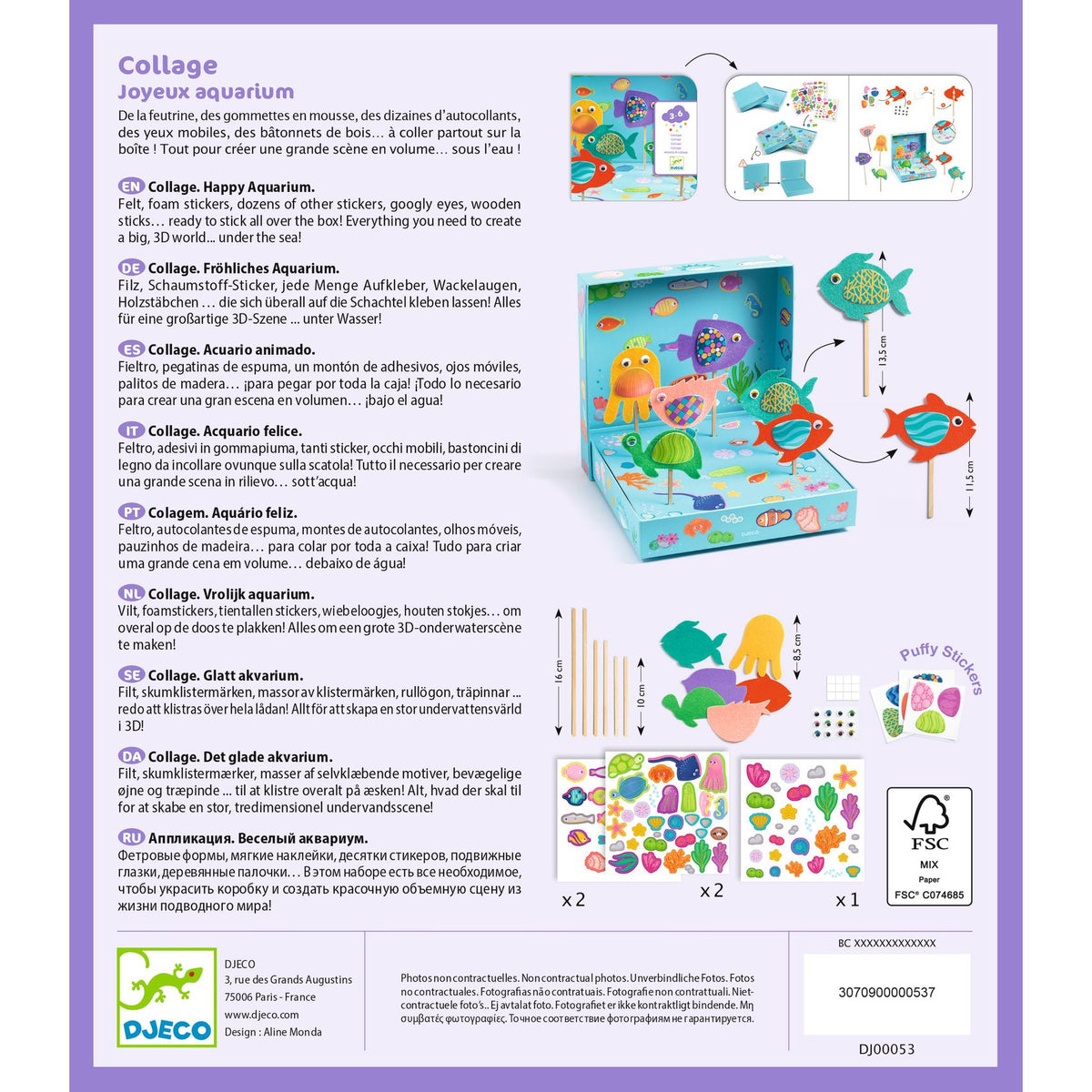 My First Collage Aquarium - Gifts For 3 Year Olds +