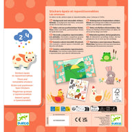 Djeco Thick &amp; Easy Reusable Stickers for Little Ones - Farm DJ00099