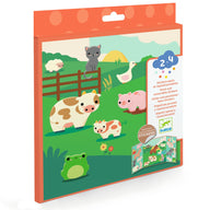 Djeco Thick &amp; Easy Reusable Stickers for Little Ones - Farm DJ00099