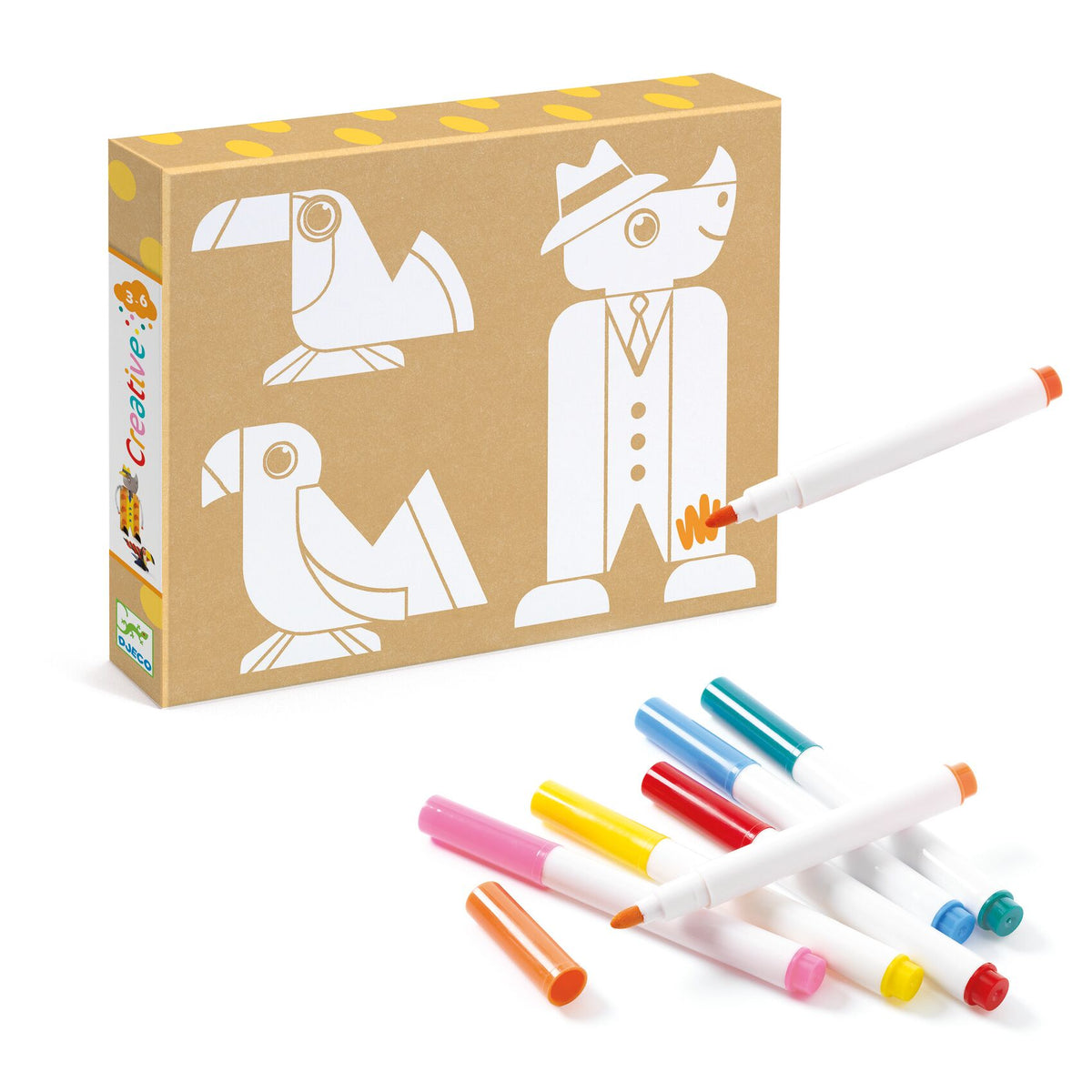 Djeco Multi Activity Kit - Creative Punch Out Boxes - 6 Savanna DJ00957