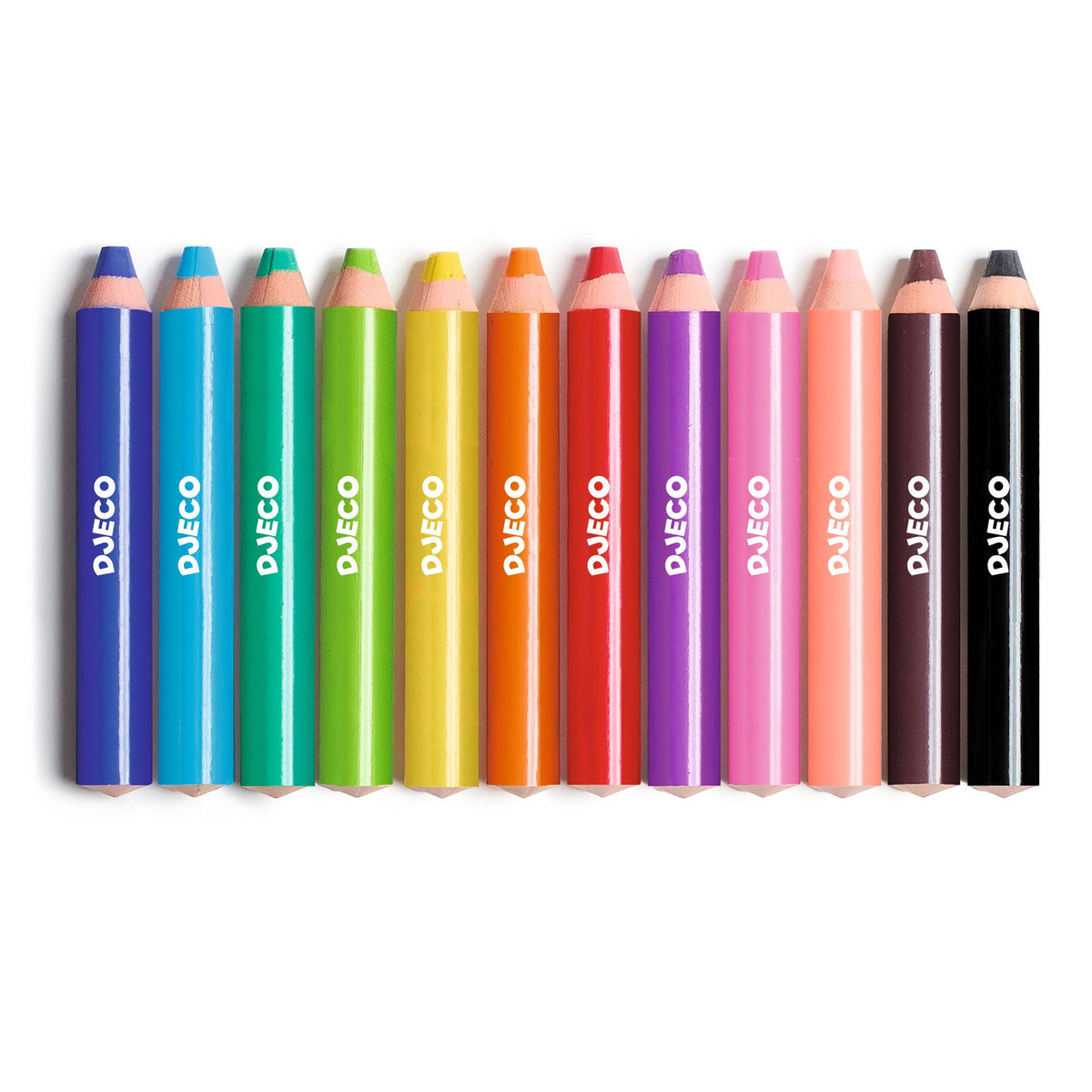 Djeco 12 Chunky Coloured Pencils 3 yrs + DJ00971