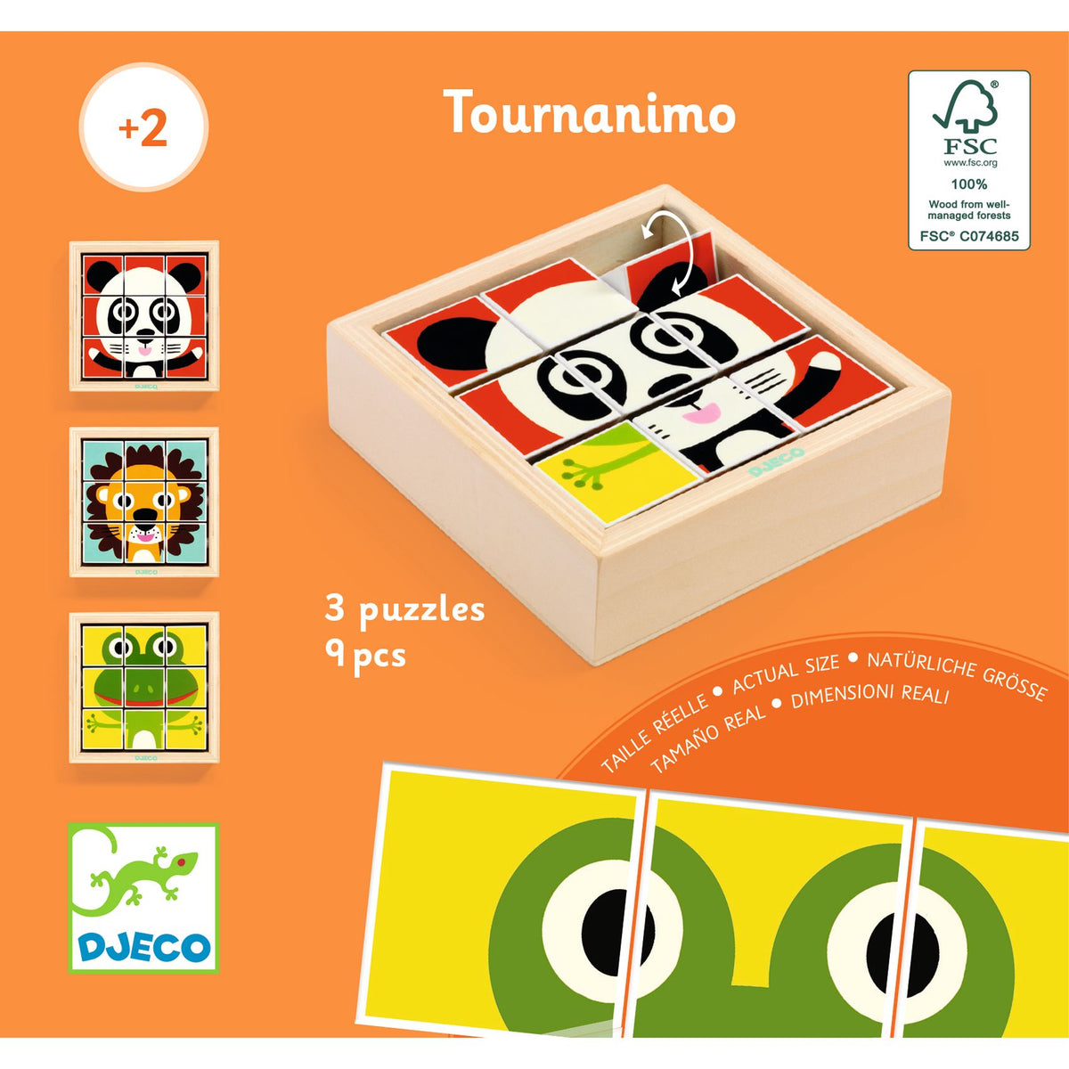 Djeco Wooden Puzzles - Tournanimo DJ01953