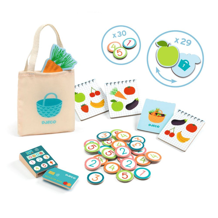 Djeco Léa & Milo Little Market - Pretend Play Toys