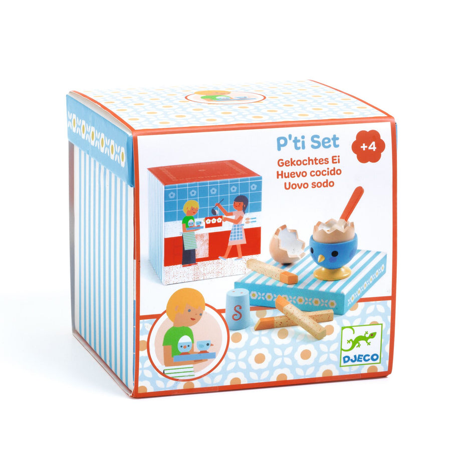 Djeco Role Play Toys - P'Ti Set - Boiled Egg DJ05542