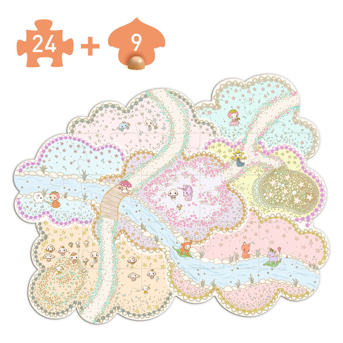 Djeco Tinyly - Puzzl'Up Lily - 24 pcs Floor Puzzle DJ06938