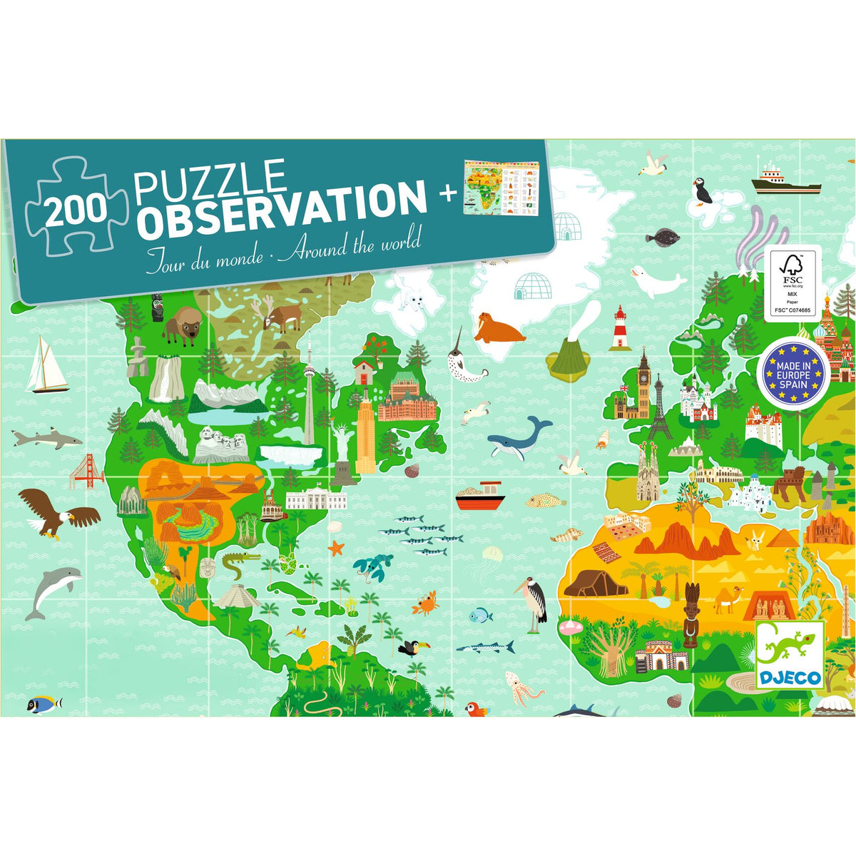 Djeco Observation Puzzle - Around The World DJ07412