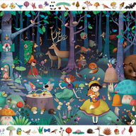Djeco Observation Childrens Jigsaw Puzzle - Enchanted Forest - Wonky Box
