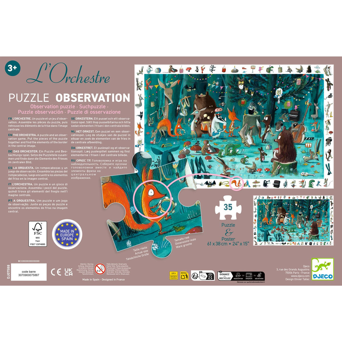 Djeco Observation Childrens Jigsaw Puzzle The Orchestra