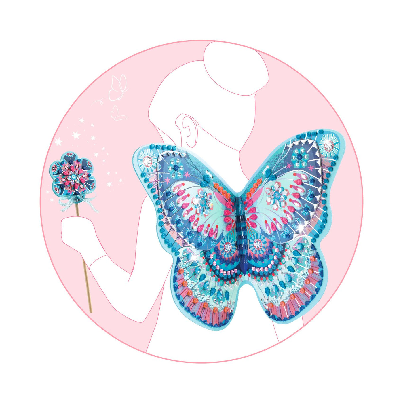 Djeco Like A Fairy Mosaics For Kids - Make Your Own Fairy Wings!