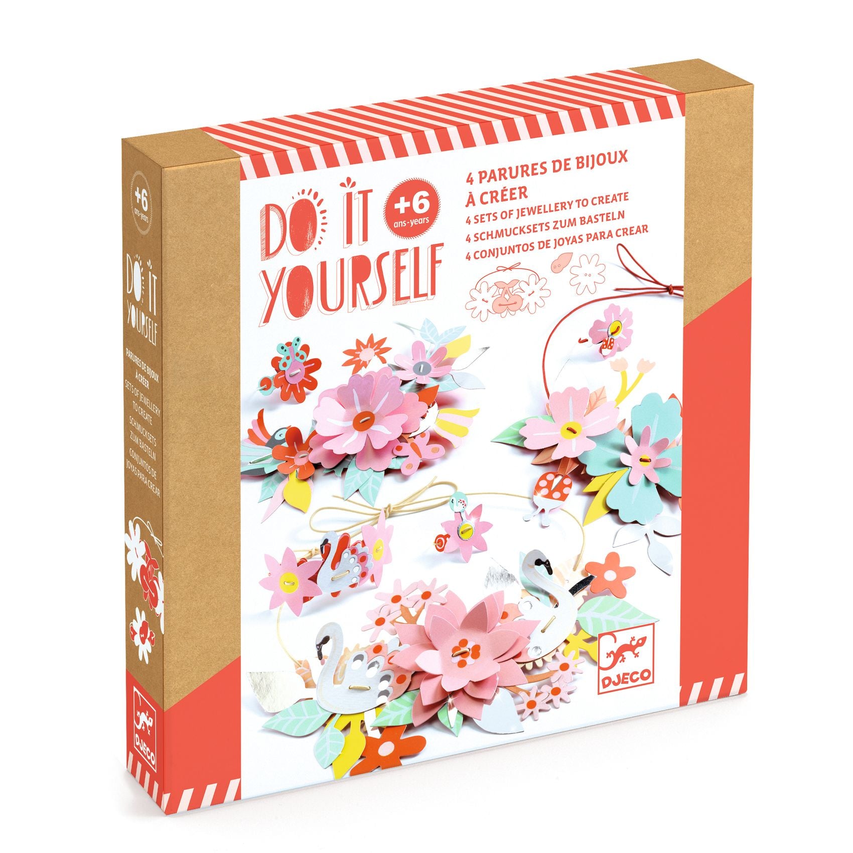 Djeco Do It Yourself 4 Sets Of Jewellery To Create - Colourful Fun DJ07957