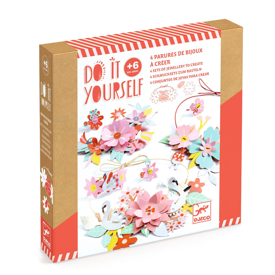 Djeco Do It Yourself 4 Sets Of Jewellery To Create - Colourful Fun DJ07957