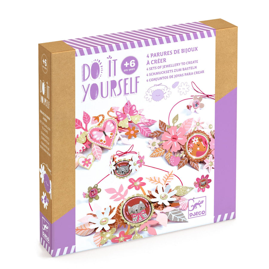 Djeco Do It Yourself 4 Sets Of Jewellery To Create - Delicate Medallions DJ07958