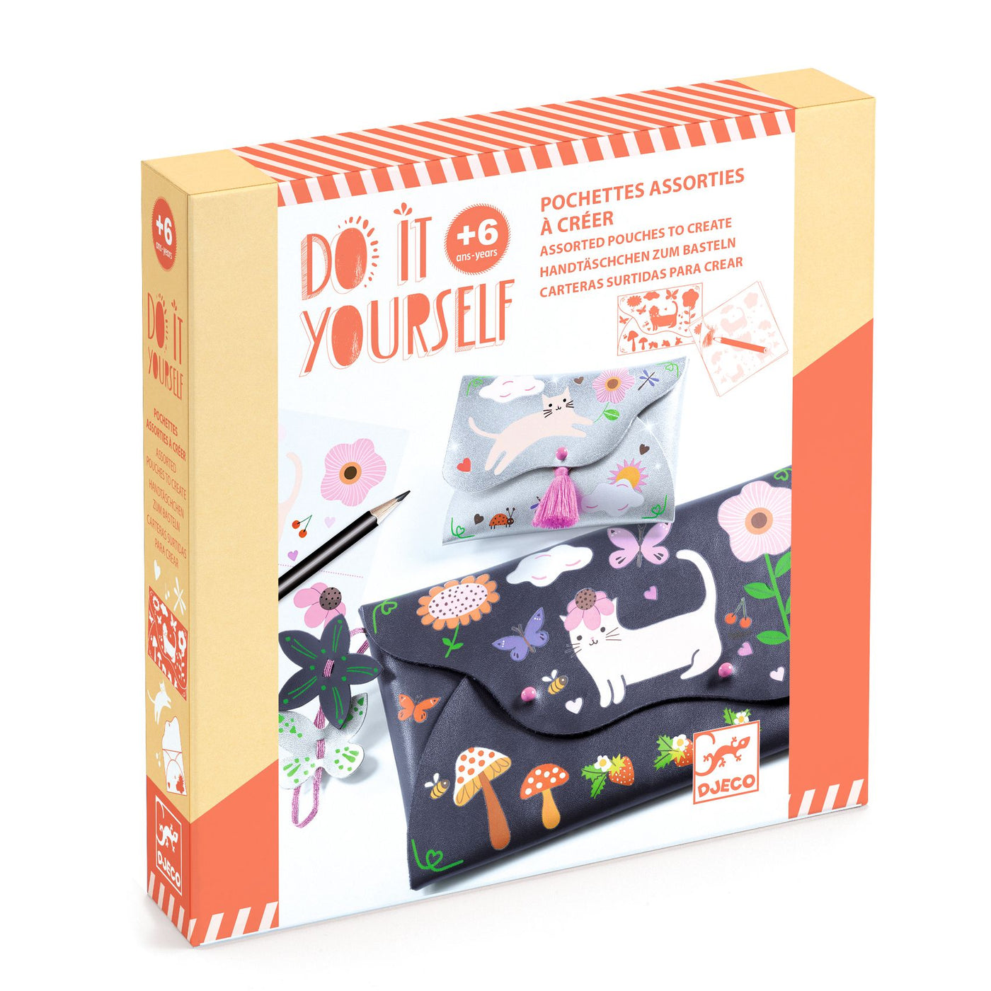 Djeco Do It Yourself Assorted Pouches To Create DJ07964