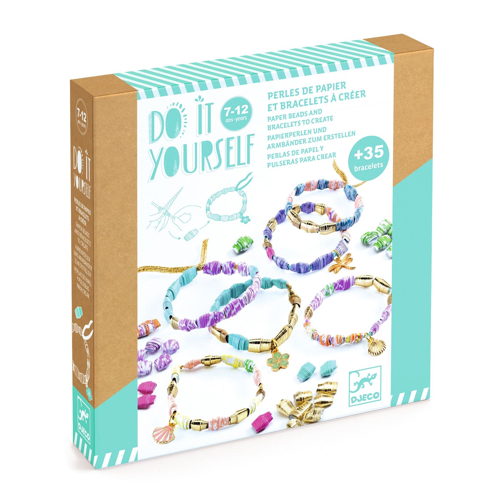 Djeco Do It Yourself - Stylish & Golden Paper Beads