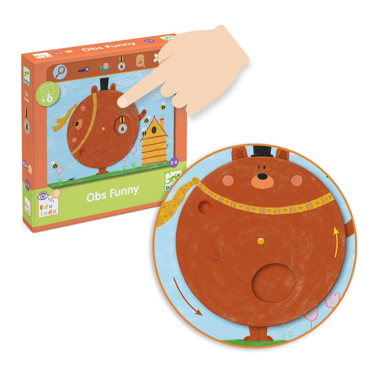 Djeco Toddler Games - Obs Funny DJ08237