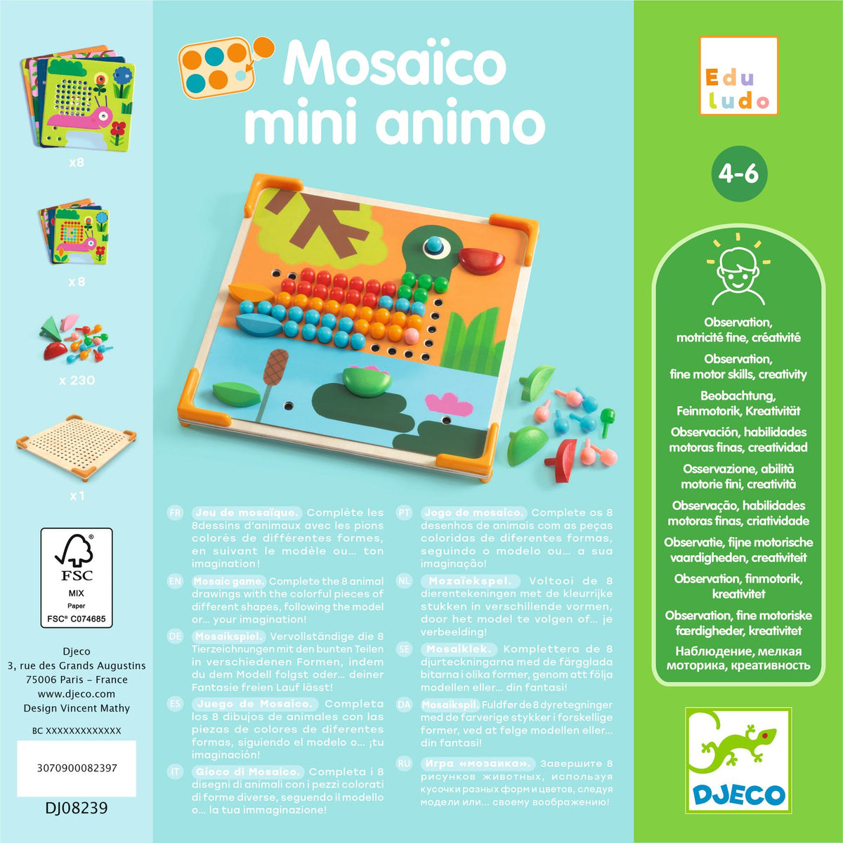 Djeco Eduludo - Mosaïco Mini Animo DJ08239