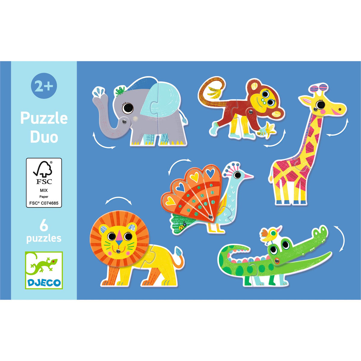 Djeco Puzzle Duo-Trio - Animals DJ08262