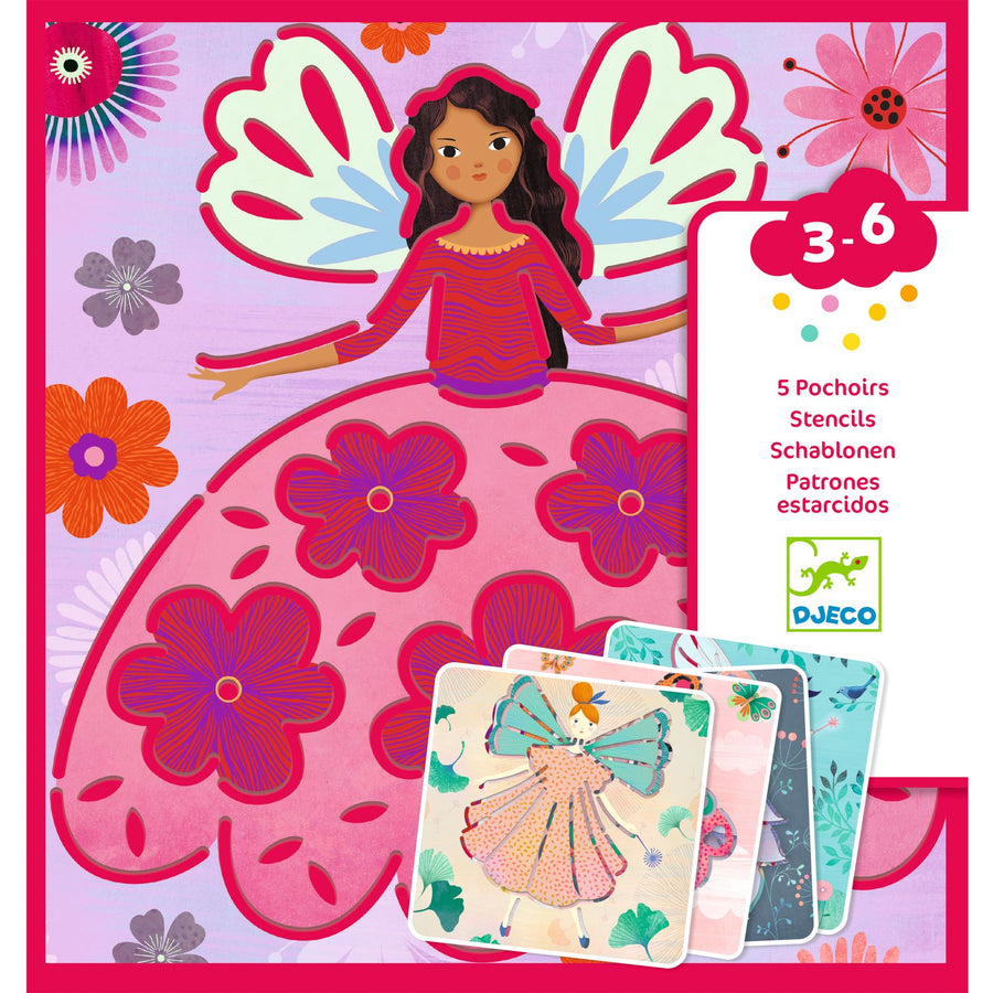 Djeco Stencils Fairies DJ08821 for age 4 to 7 years old