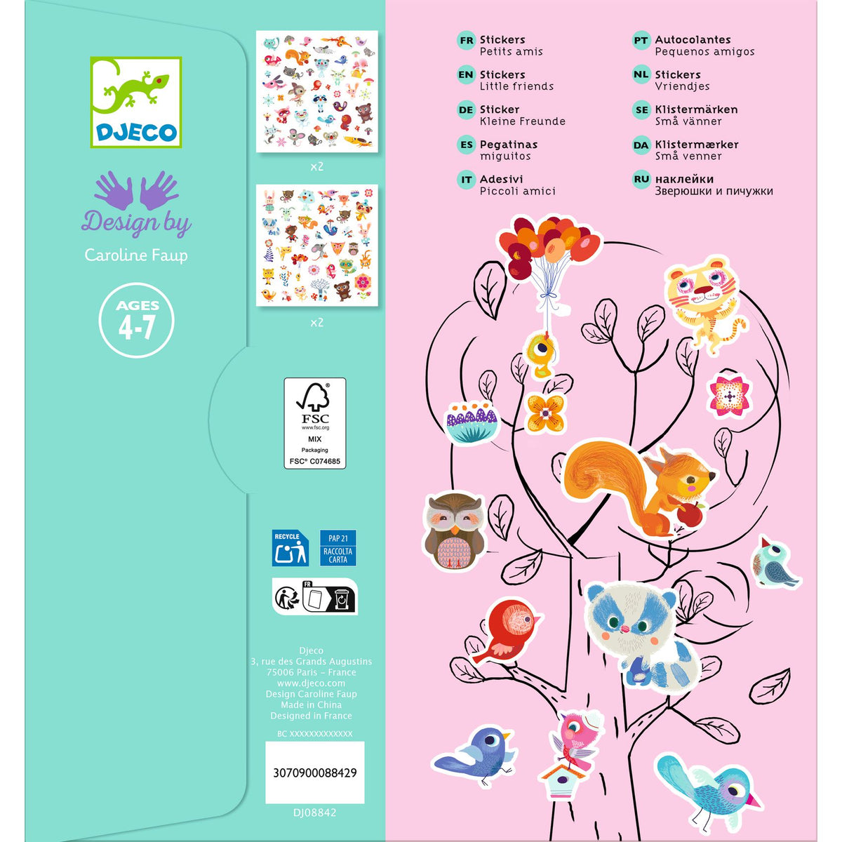 Djeco Stickers Small Friends DJ08842