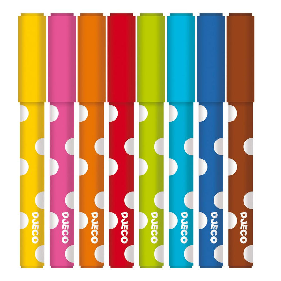 Djeco 8 Felt Tips For Little Ones