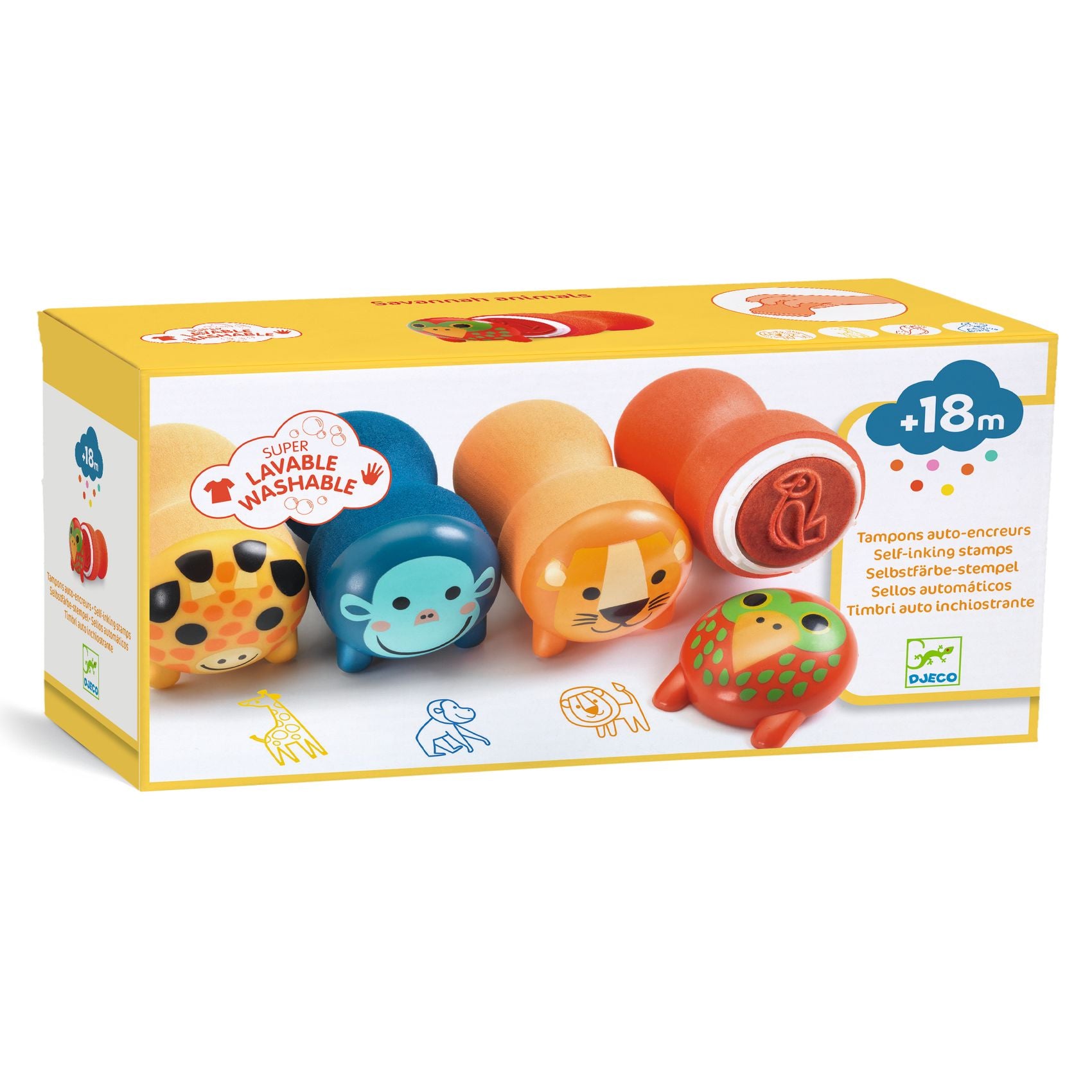 Djeco Stamps For Little Ones - Safari Animals DJ09012