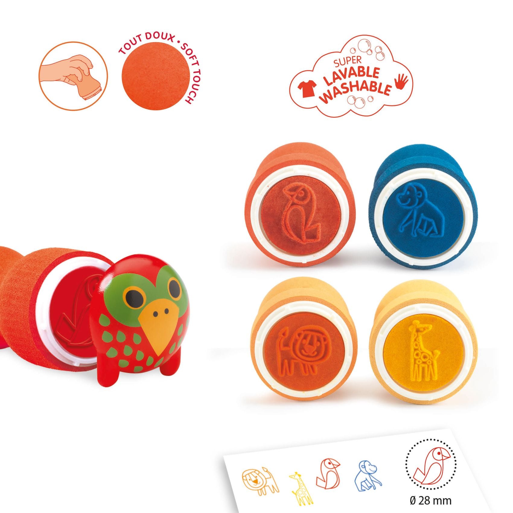 Djeco Stamps For Little Ones - Safari Animals DJ09012