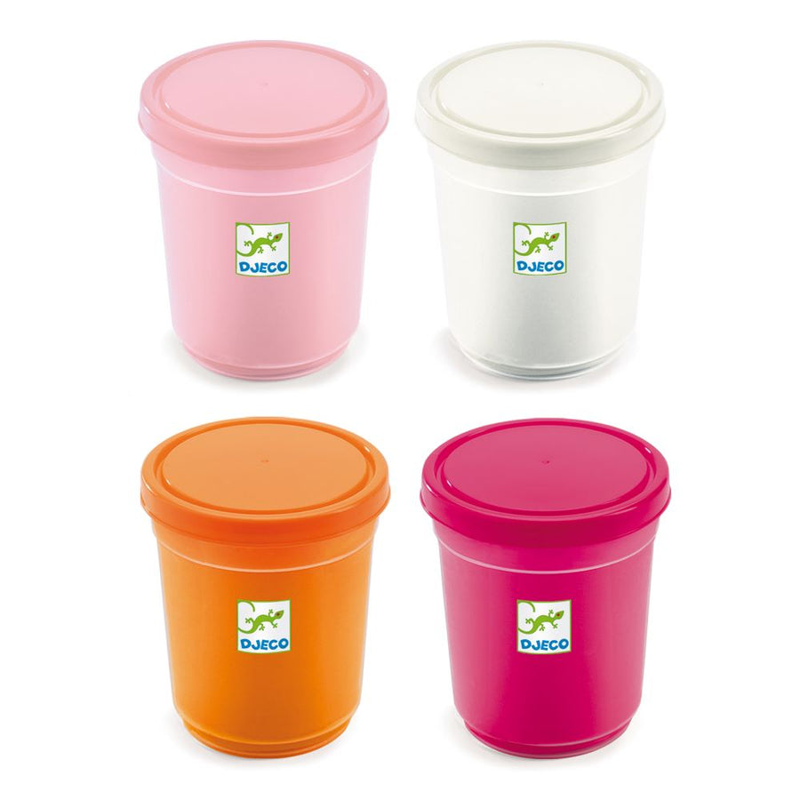 Djeco 4 Tubs of Modelling Play Dough - Sweet