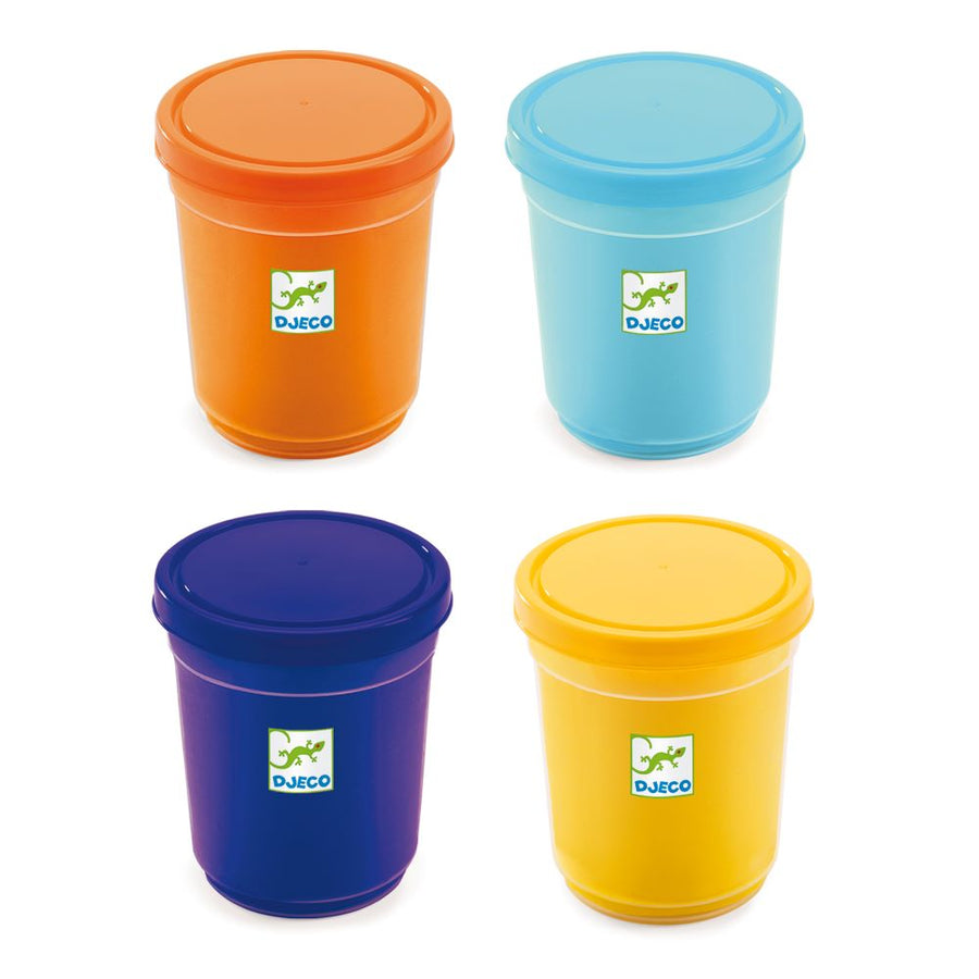Djeco 4 Tubs of Modelling Play Dough - Nature