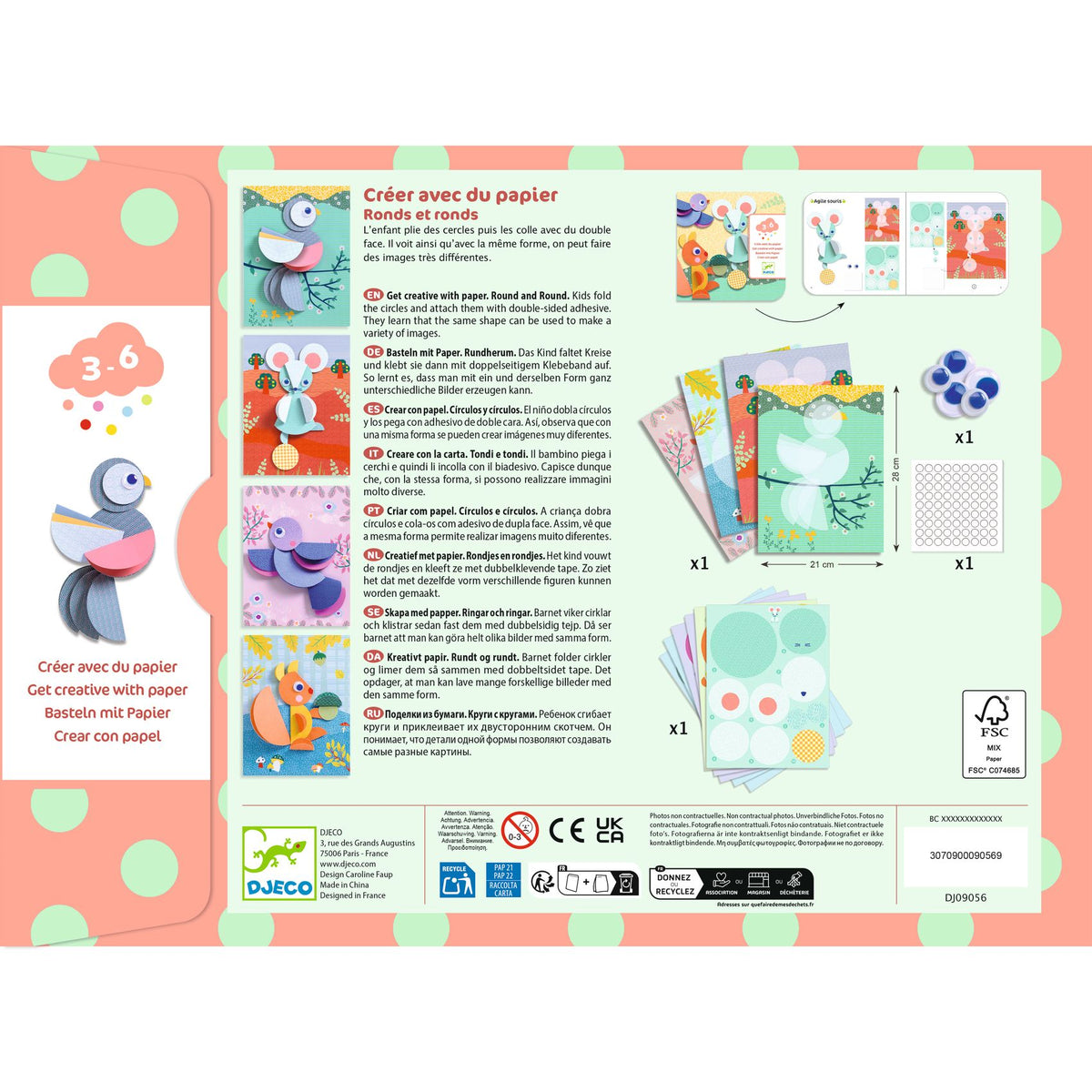 Djeco Get Creative With Paper - Round and Round DJ09056