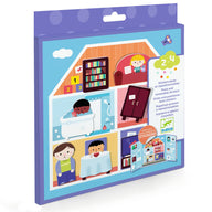Djeco Thick &amp; Easy Reusable Stickers for Little Ones - House DJ09072