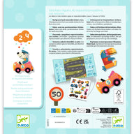 Djeco Thick & Easy Reusable Stickers for Little Ones - Cars DJ09073
