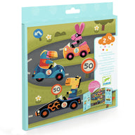 Djeco Thick & Easy Reusable Stickers for Little Ones - Cars DJ09073