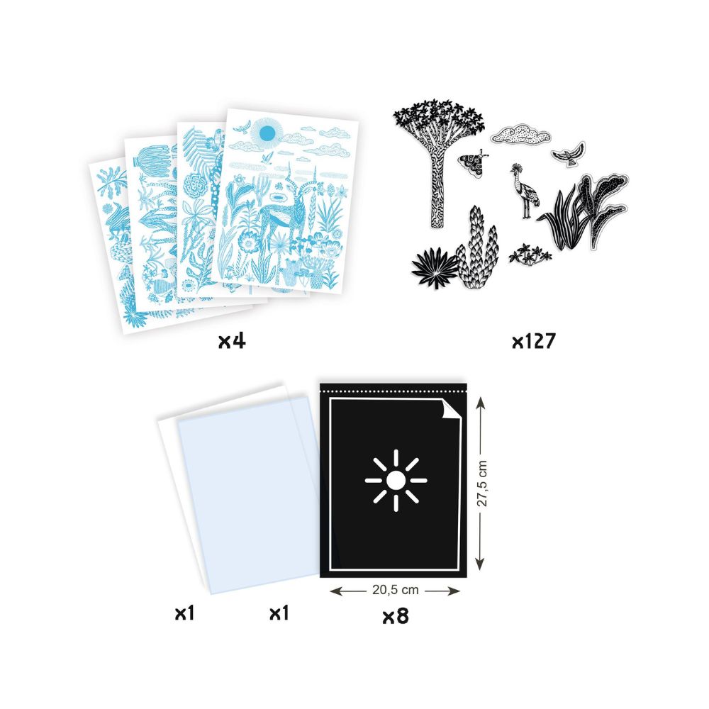 DJ09343 - Djeco Cyanotype Night-Time In The Savannah for ages 7-99 yrs