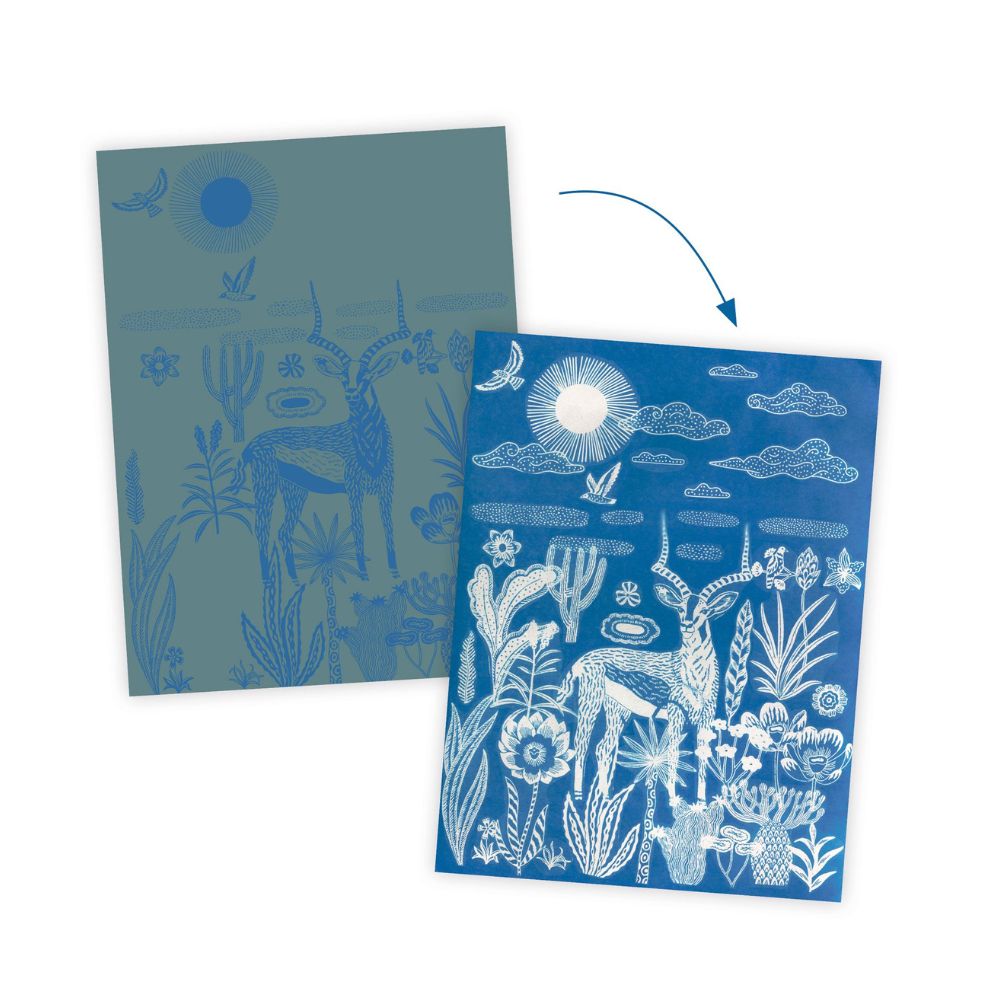 DJ09343 - Djeco Cyanotype Night-Time In The Savannah for ages 7-99 yrs
