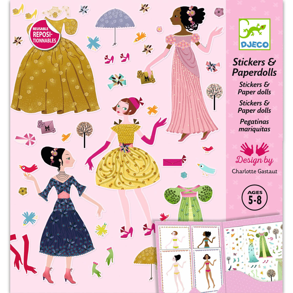 Djeco Paper Dolls: Dresses through the Seasons DJ09690
