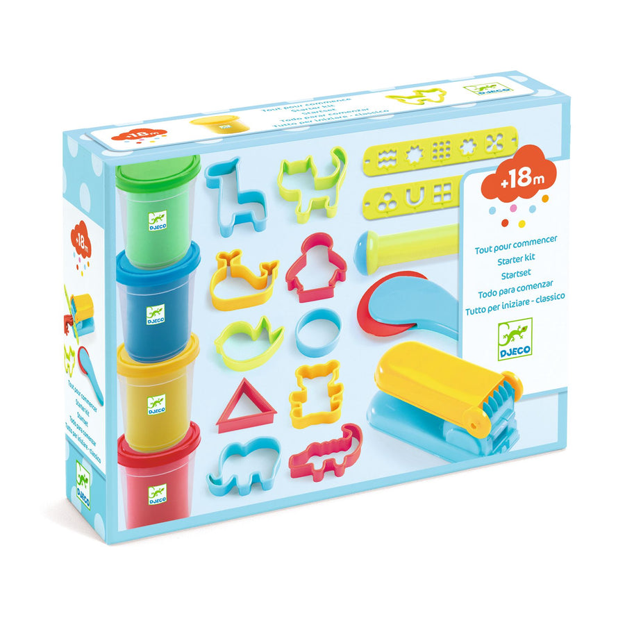 Djeco Dough Starter Set 4 tubs and 15 tools DJ09755