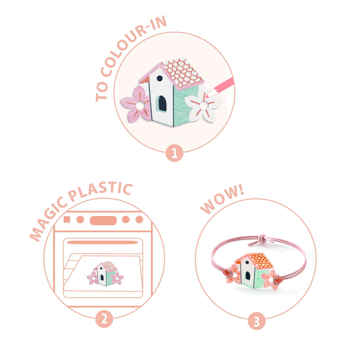 Djeco Do It Yourself - Shrink Plastic - Fawn and the Bird DJ79000