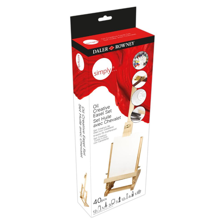 Daler Simply Oil Creative Easel 40 Piece Set