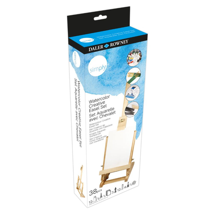 Daler Simply Watercolour Creative Easel 38 Piece Set