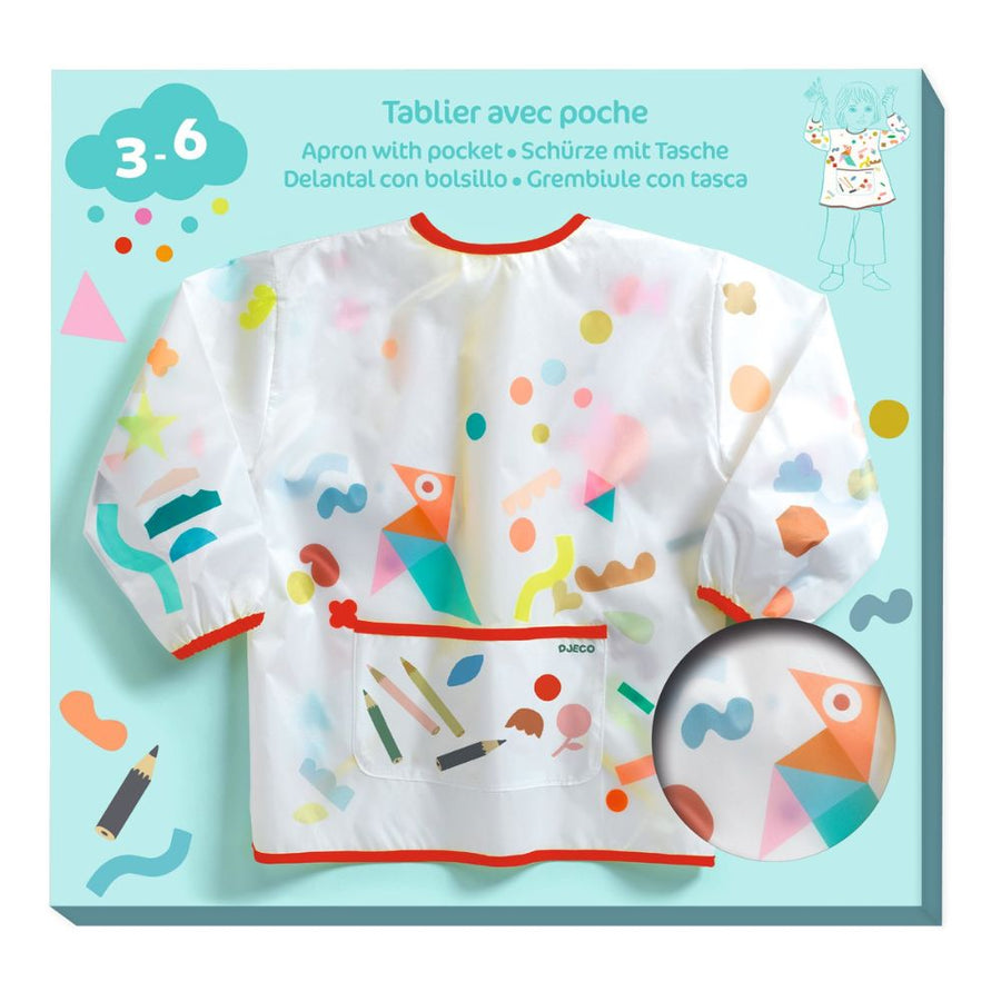 Kids Painting Apron With Pocket - 3-6 yrs