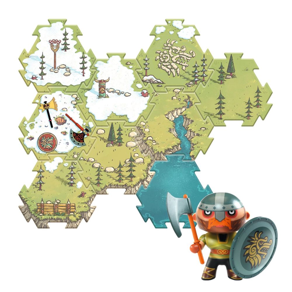 Djeco Arty Toys - Puzzl'Up Alric Barbarious - 15 pcs Floor Puzzle DJ06852