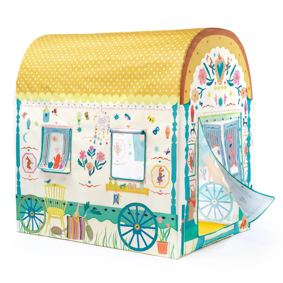 Djeco Caravan Play Tent & Toy Storage Box Set