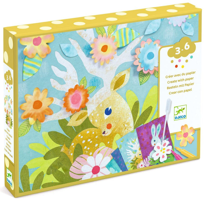 Djeco crate with paper with blotting paper djeco preschool craft