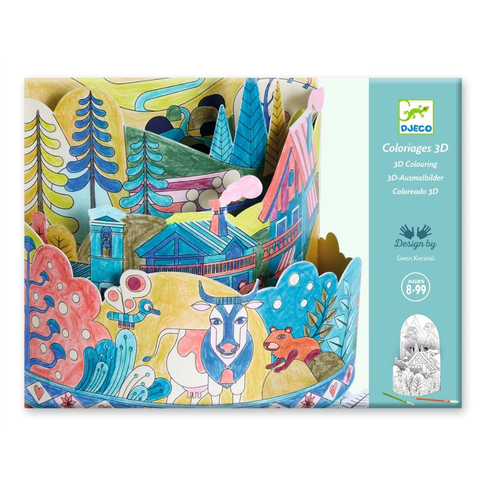 Djeco Diorama Colouring - Top Of The World DJ08743