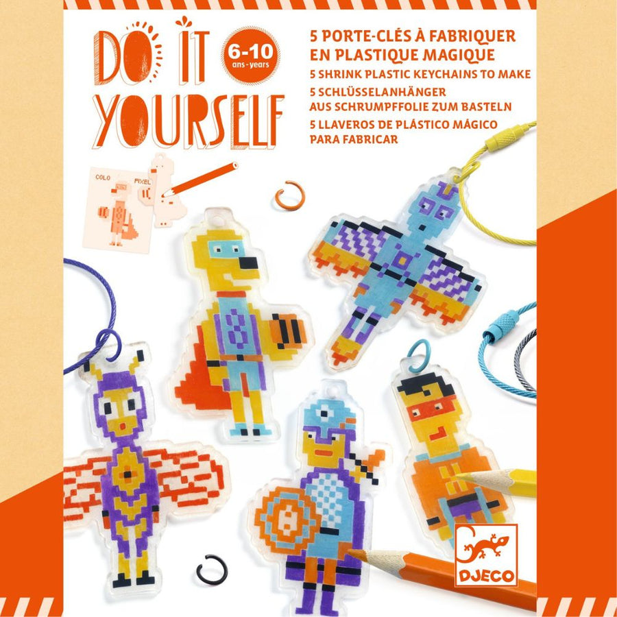 Crafts For Boys - Shrink Plastic Keychains to Make