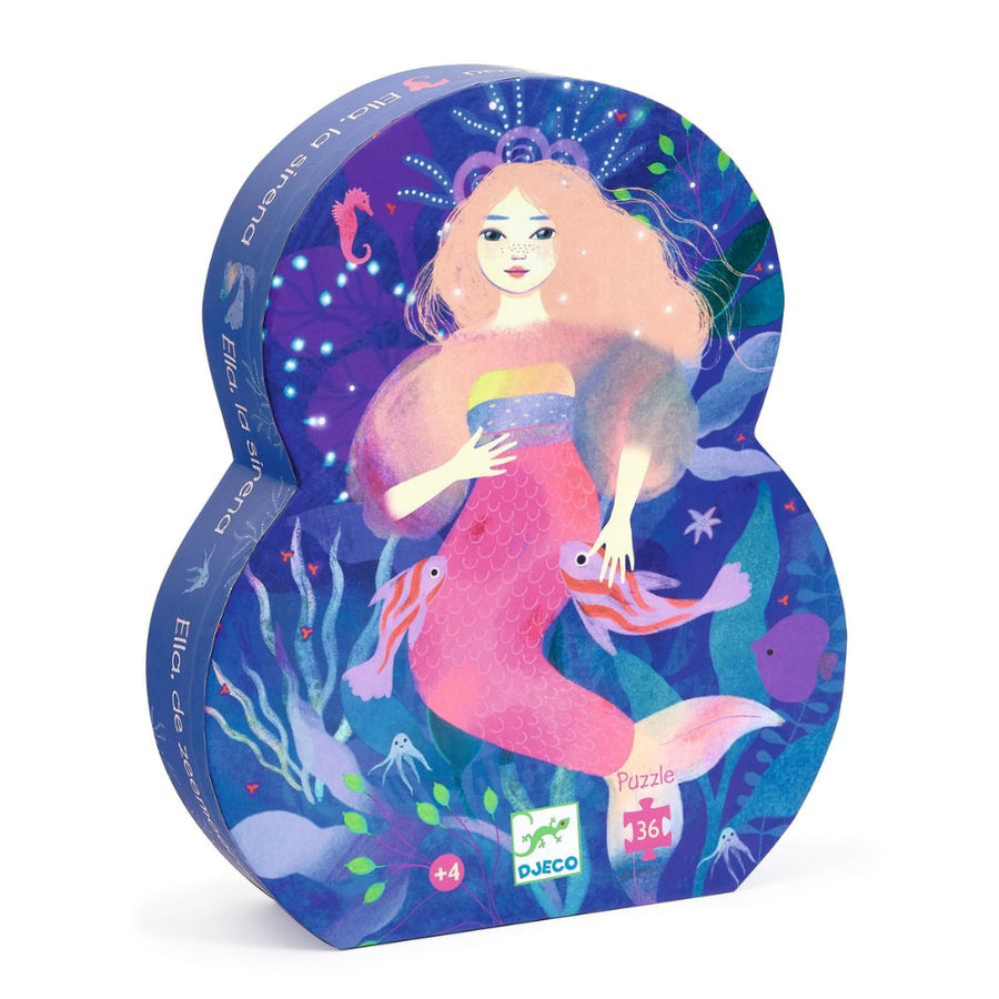 Djeco Puzzles Ella The Mermaid 36 pcs - Gifts For 4 Year Old Girl
