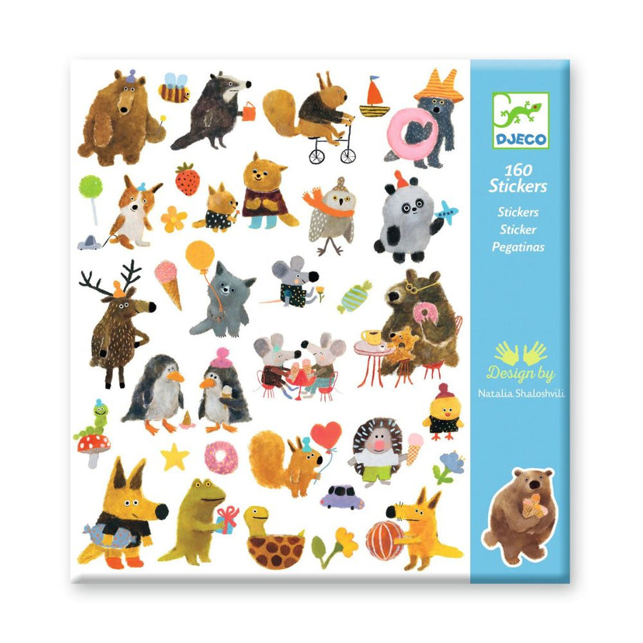 Djeco Kids Stickers - Fluffy Friends, DJ09317