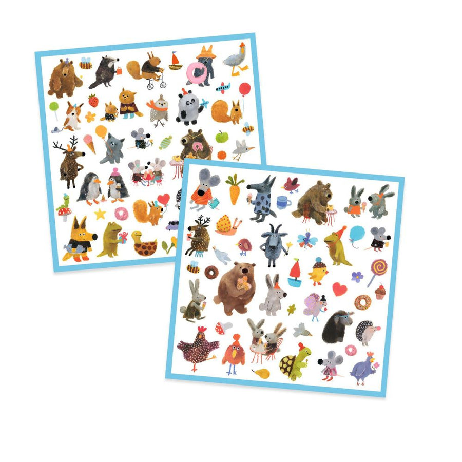 Djeco Kids Stickers - Fluffy Friends, DJ09317